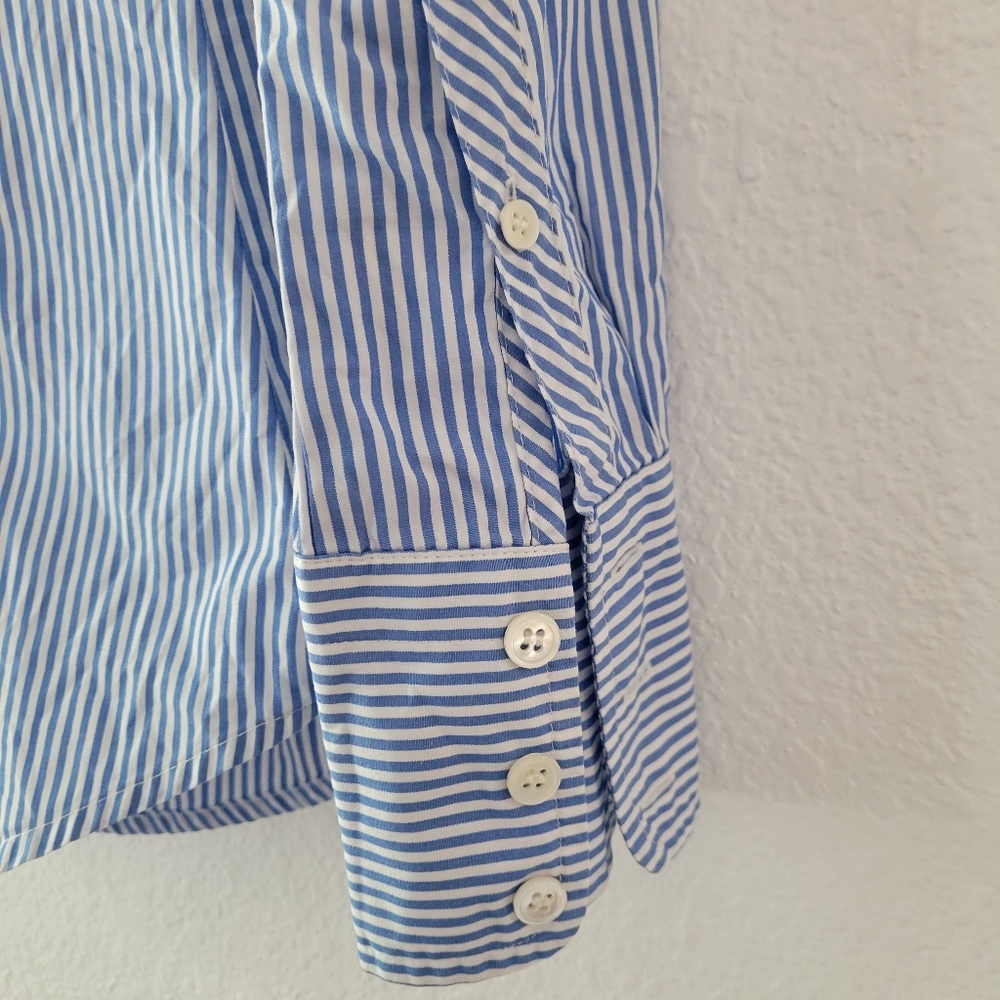 J. Crew Vintage Y2K Long Sleeve Striped  Button Down Top Size XS Preppy Classic - Picture 6 of 6